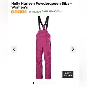 Helly Hansen Women's Powderqueen Bibs - Pink
